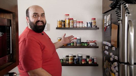 Securing a Wall-Mounted Spice Rack in the Kitchen