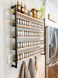 Securing a Wall-Mounted Spice Rack in the Kitchen