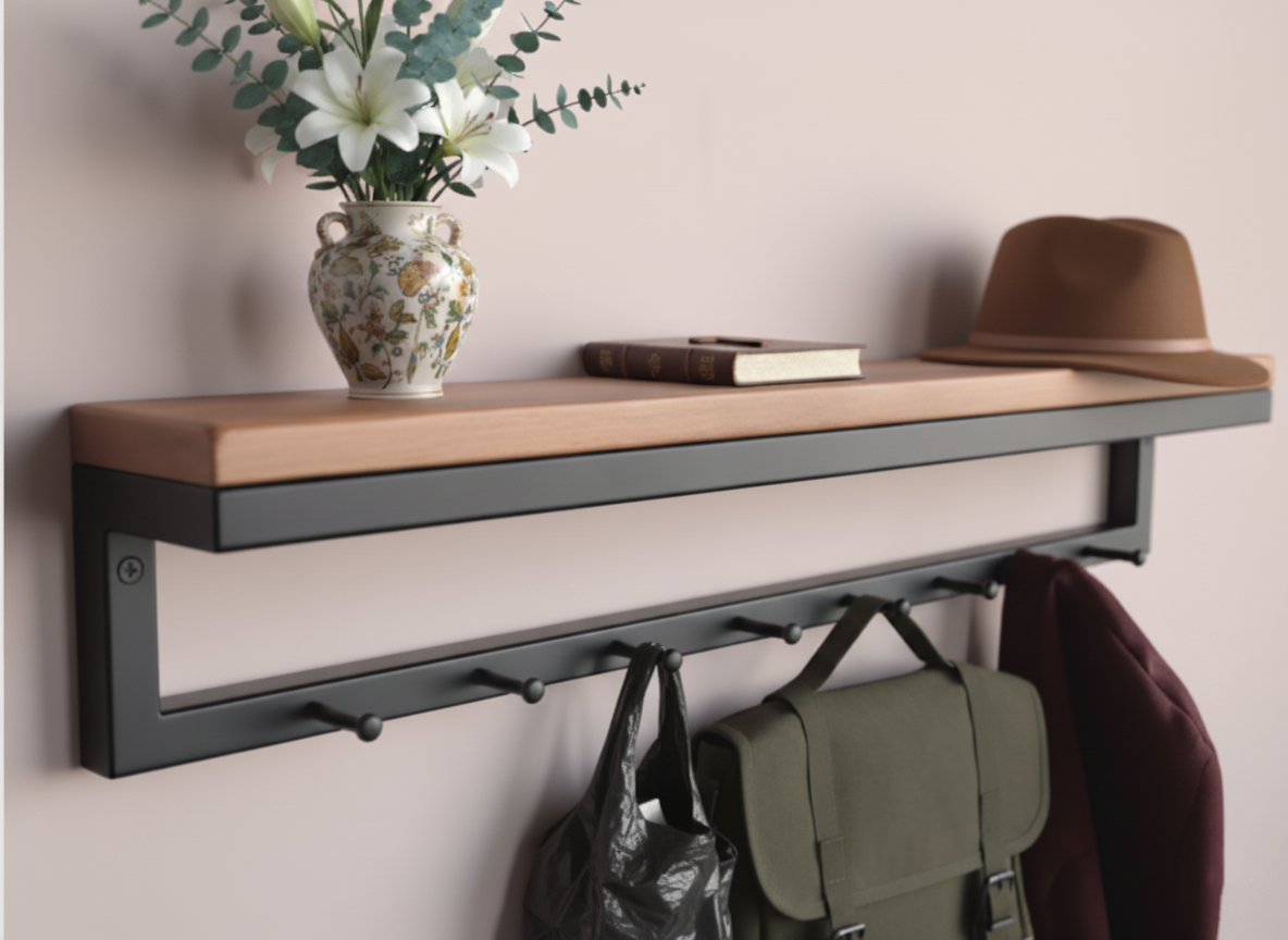 Installing a Wall-Mounted Coat Rack in the Hallway