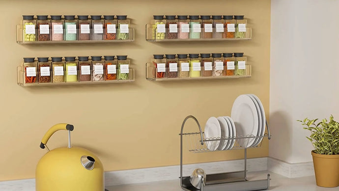Securing a Wall-Mounted Spice Rack in the Kitchen