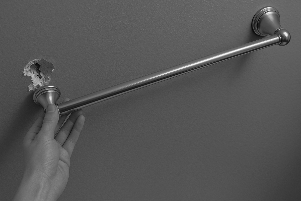 How to repair a towel bar ripped out on the drywall – Walabot.com